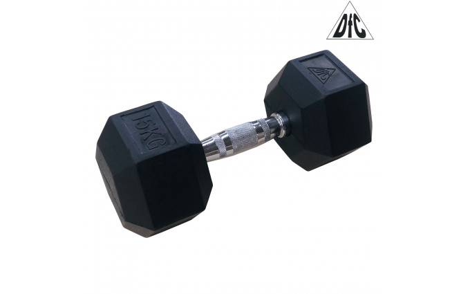 Гантели DFC гексагональные обрезиненные 15 кг/ (пара) DB001-15 Гантели DFC гексагональные обрезиненные 15 кг/ (пара) DB001-15