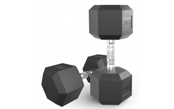 Гантель гексагональная UNIX Fit обрезиненная 22,5 кг, 2 шт.